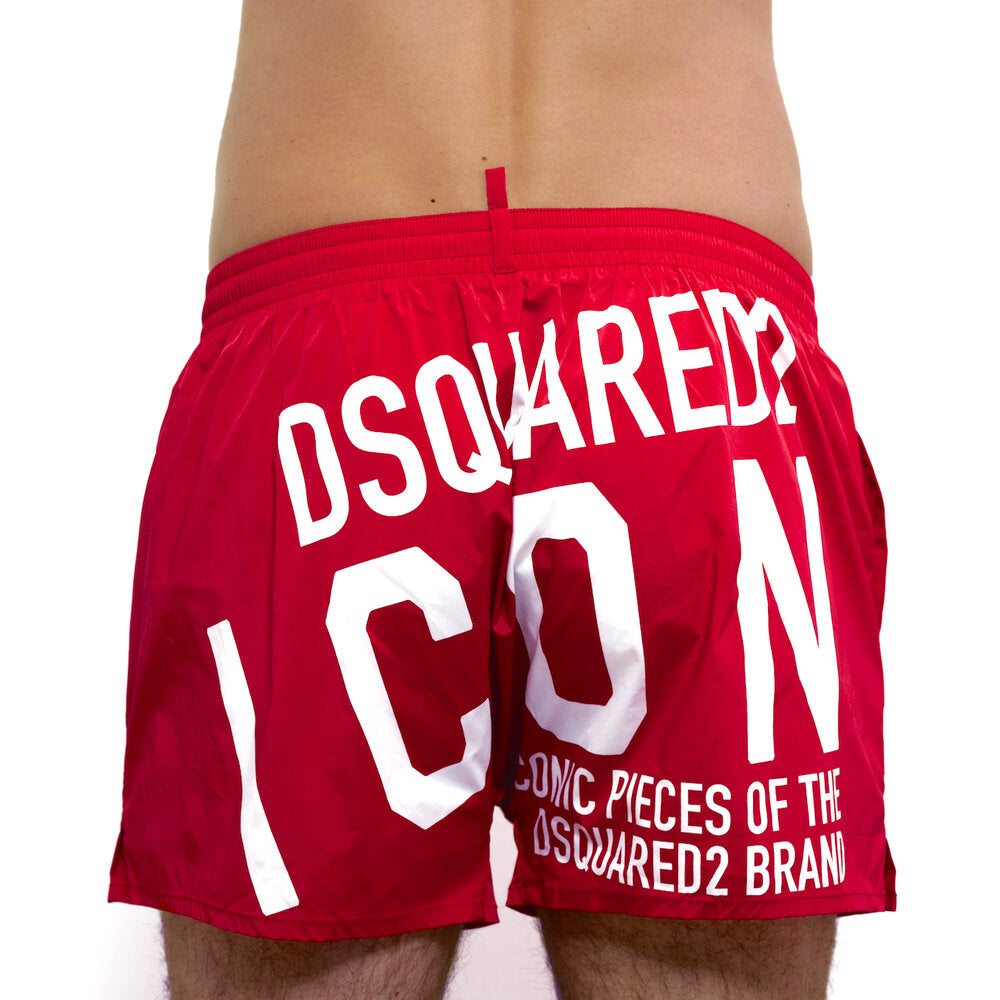 Red dsquared clearance swim shorts