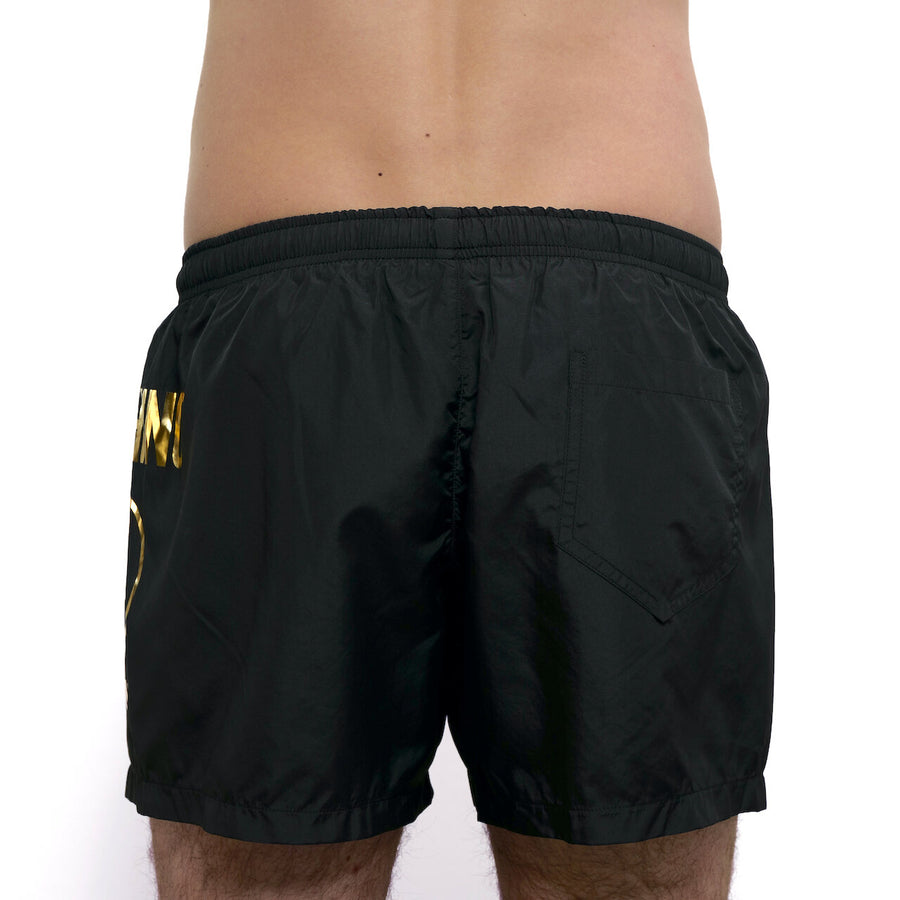 Black Beach shorts with animal motif Moschino - Vitkac Australia